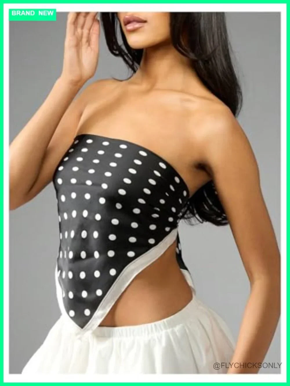 Y2K Polka Dots Head Scarf Retro Bandana Square Fashion Scarf for Women